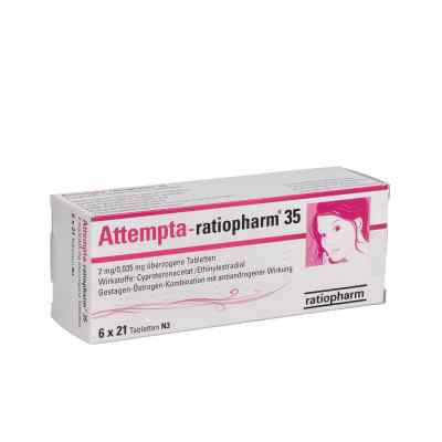 Attempta ratiopharm 35 2mg/0,035mg überz.tabl. 6X21 stk von ratiopharm GmbH PZN 03691453