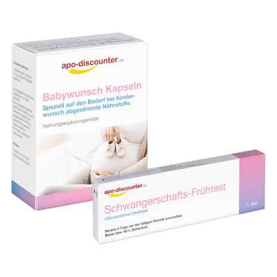 Babywunsch Kapseln und Schwangerschafts-Frühtest von apo-discoun 1 Pck von Apologistics GmbH PZN 08101594