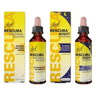 Bachblüten Original Rescura + Night Tropfen alkoholfrei 2x20 ml von Nelsons GmbH PZN 08105156