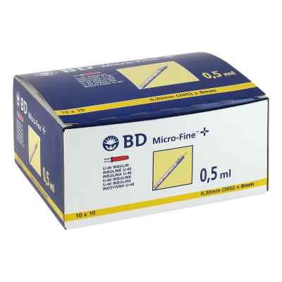 Bd Micro-fine+ U 40 Ins.spr. 8 mm 100X0.5 ml von embecta GmbH PZN 07468060