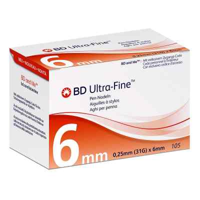 BD Ultra-Fine Pen-Nadeln 6 mm 31 G 105 stk von embecta GmbH PZN 14046750