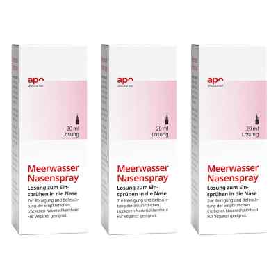 Befeuchtendes Meerwasser Nasenspray von apodiscounter 3x20 ml von Pharma Aldenhoven GmbH & Co. KG PZN 08102154