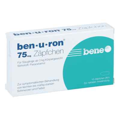 Ben-u-ron 75mg 10 stk von bene Arzneimittel GmbH PZN 02684876