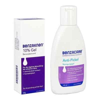 Benzaknen 10% + Benzacare Anti-Pickel Reinigungsgel 1 Set von Galderma Laboratorium GmbH PZN 08105094