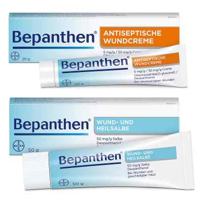 Bepanthen Wund- und Heilsalbe 50g + Antiseptische Wundcreme 20g 1 stk von Bayer Vital GmbH PZN 08102358