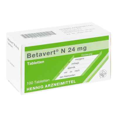 Betavert N 24 mg Tabletten 100 stk von Hennig Arzneimittel GmbH & Co. KG PZN 06809553