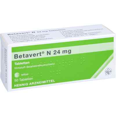 Betavert N 24 mg Tabletten 50 stk von Hennig Arzneimittel GmbH & Co. KG PZN 06809547
