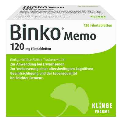 Binko Memo 120 mg Filmtabletten 120 stk von Klinge Pharma GmbH PZN 16168902