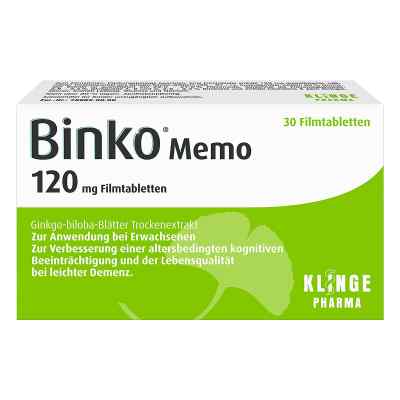 Binko Memo 120 mg Filmtabletten 30 stk von Klinge Pharma GmbH PZN 16168888