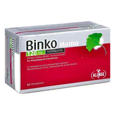 Binko Memo 120 mg Filmtabletten 60 stk von Klinge Pharma GmbH PZN 16168894