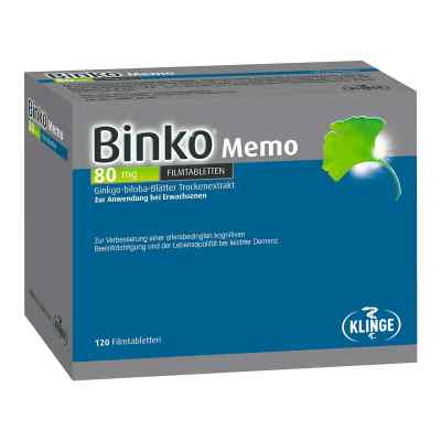 Binko Memo 80 Mg Filmtabletten 120 stk von Klinge Pharma GmbH PZN 16168865