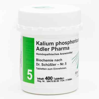 Biochemie Adler 5 Kalium phosphoricum D6 Adl.ph. Tabletten 400 stk von Adler Pharma Produktion und Vertrieb GmbH PZN 02726994