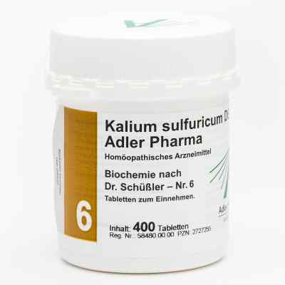 Biochemie Adler 6 Kalium sulf.D6 Adl.ph. Tabletten 400 stk von Adler Pharma Produktion und Vertrieb GmbH PZN 02727255