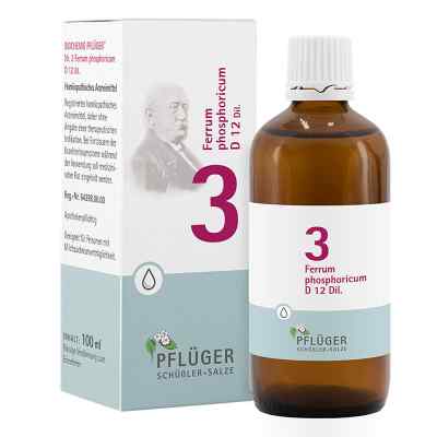 Biochemie Pflüger 3 Ferrum phosphoricum D12 Tropfen 100 ml von Homöopathisches Laboratorium Alexander Pflüger Gmb PZN 06324086