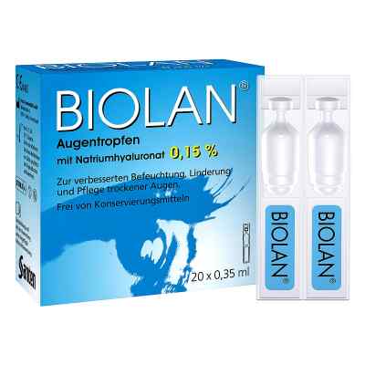 Biolan Augentropfen Einzeldosispipetten 20X0.35 ml von Santen GmbH PZN 01829864