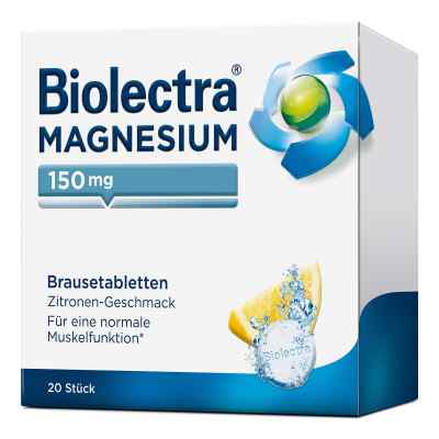 Biolectra Magnesium 150 mg Zitrone Brausetabletten 20 stk von HERMES Arzneimittel GmbH PZN 03154382