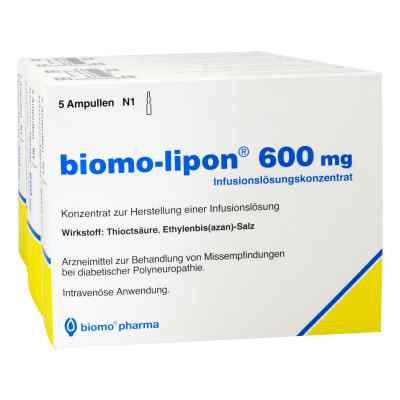 Biomo Lipon 600 mg Ampullen 20 stk von biomo pharma GmbH PZN 06897646