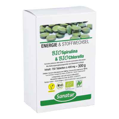 Biospirulina & Biochlorella 2 in 1 Tabletten 750 stk von SANATUR GmbH PZN 07366879
