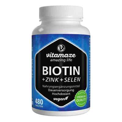 Biotin 10 Mg Hochdosiert+zink+selen Tabletten 480 stk von Vitamaze GmbH PZN 18735334