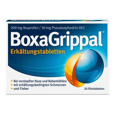Boxagrippal Erkältungstabletten 200 mg/30 mg 20 stk von Angelini Pharma Deutschland GmbH PZN 12460451