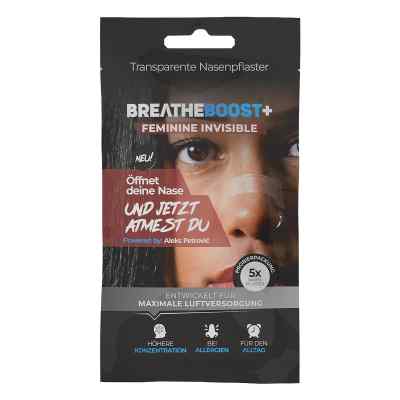 Breatheboost+ Feminine Invisible Nasenpflaster Transparent Probe 5 stk von AW Products GmbH PZN 08105759
