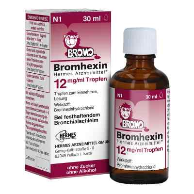 Bromhexin Hermes Arzneimittel 12 mg/ml Tropfen 30 ml von HERMES Arzneimittel GmbH PZN 16260571