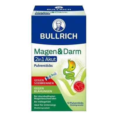 Bullrich Magen & Darm 2in1 Akut Pulversticks 12 stk von delta pronatura GmbH PZN 18048527