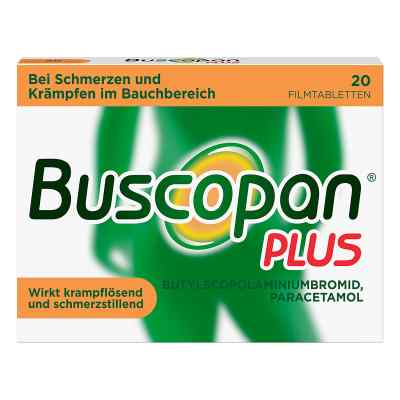 Buscopan PLUS Filmtabletten bei Bauchschmerzen & Regelschmerzen 20 stk von Sanofi-Aventis Deutschland GmbH  PZN 02483617