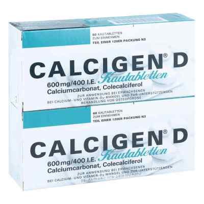 CALCIGEN D 600mg/400 internationale Einheiten 120 stk von Cooper Consumer Health Deutschland GmbH PZN 04054599