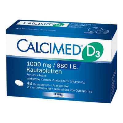 Calcimed D3 1000 mg / 880 I.E. Kautabletten 48 stk von HERMES Arzneimittel GmbH PZN 09750180