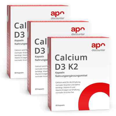 Calcium D3 K2 Kapseln von apodiscounter 3x60 stk von VIS-VITALIS GMBH PZN 08102071