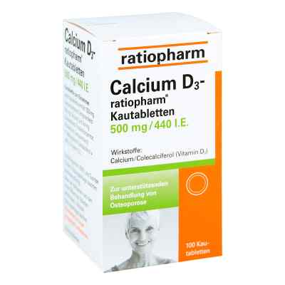 Calcium D3 ratiopharm 500mg/440 internationale Einheiten 100 stk von ratiopharm GmbH PZN 10409977