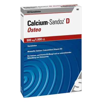Calcium-Sandoz® D Osteo Kautabletten 500mg/1.000 I.E. 120 stk von Hexal AG PZN 11586279