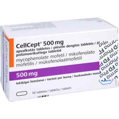 Cellcept 500 mg Filmtabletten 50 stk von FD Pharma GmbH PZN 10948616