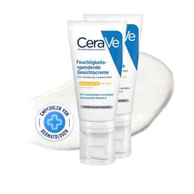 Cerave Feuchtigkeitsspendende Gesichtscreme Spf 50 2 x52 ml von L'Oreal Deutschland GmbH PZN 08102806