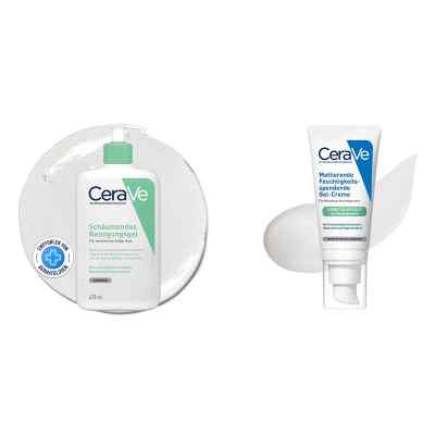 CeraVe Set für ölige Haut: Reinigung & Mattierende Gel-Creme 473+52 ml von L'Oreal Deutschland GmbH PZN 08105191