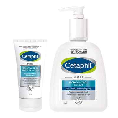 Cetaphil Pro Itchcontrol Clean Handreinigung + Handcreme 236+50 ml von Galderma Laboratorium GmbH PZN 08105073