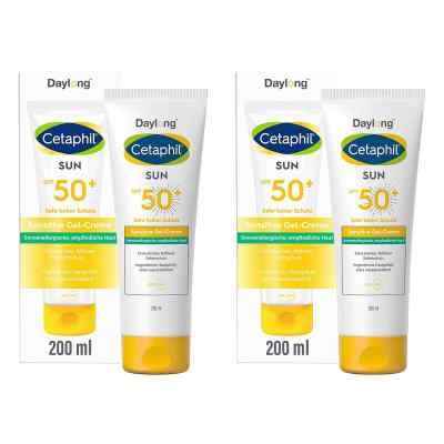 Cetaphil Sun Daylong SPF 50+ Sensitive Gel-Creme 2x200 ml von Galderma Laboratorium GmbH PZN 08107444