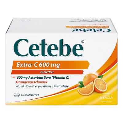 CETEBE Extra-C 600mg hochdosiertes Vitamin C mit Orangenschmack 60 stk von STADA Consumer Health Deutschlan PZN 17513465