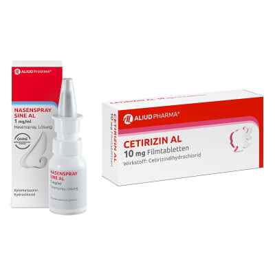 Cetirizin Al 10 Mg Tabletten & Sine Al 1 Mg/ml Nasenspray 1 Pck von ALIUD Pharma GmbH PZN 08104360