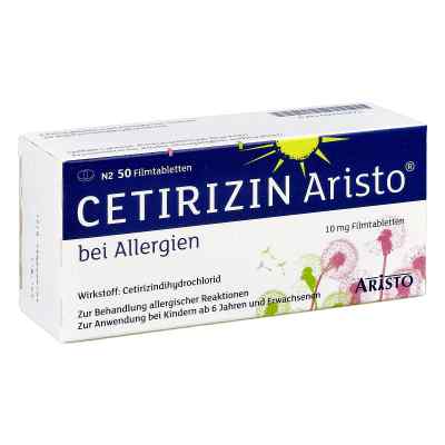 Cetirizin Aristo bei Allergien 10 mg Filmtabletten 50 stk von Aristo Pharma GmbH PZN 09703275
