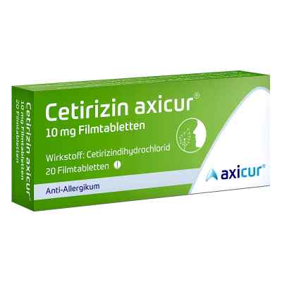 Cetirizin axicur 10 mg Filmtabletten 20 stk von  PZN 14293508