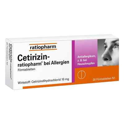 Cetirizin ratiopharm bei Allergien 20 stk von ratiopharm GmbH PZN 02158142