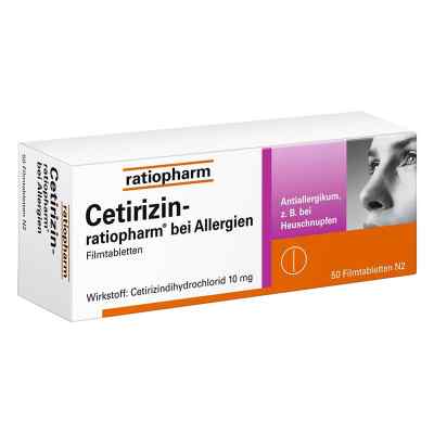 Cetirizin-ratiopharm bei Allergien 50 stk von ratiopharm GmbH PZN 02158159