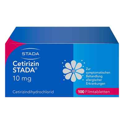 Cetirizin STADA 10mg Filmtabletten bei Allergien 100 stk von STADA Consumer Health Deutschland GmbH PZN 02246627