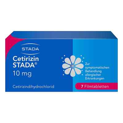Cetirizin STADA 10mg Filmtabletten bei Allergien 7 stk von STADA Consumer Health Deutschlan PZN 02246596