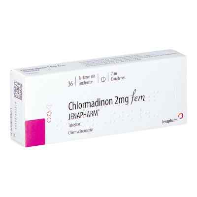 Chlormadinon 2 mg fem Jenapharm Tabletten 36 stk von Bayer Vital GmbH GB Pharma PZN 05700624