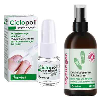 Ciclopoli + Myfungar Desinfizierendes Schuhspray 1 Set von  PZN 08107764