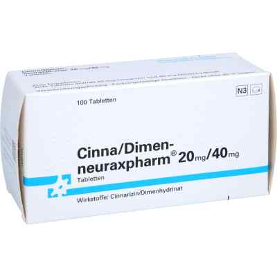 Cinna/dimen neuraxpharm 20 mg/40 mg Tabletten 100 stk von neuraxpharm Arzneimittel GmbH PZN 11769703