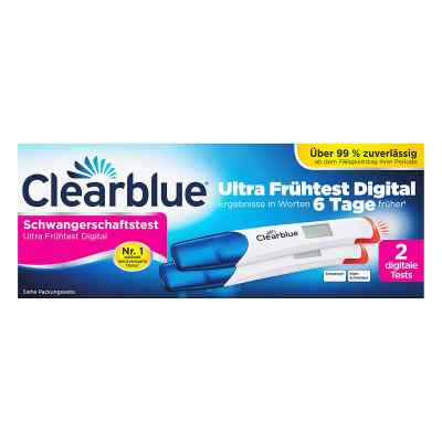 Clearblue Schwangerschaftstest Ultra Frühtest Digital 2 stk von Procter & Gamble GmbH PZN 18036754